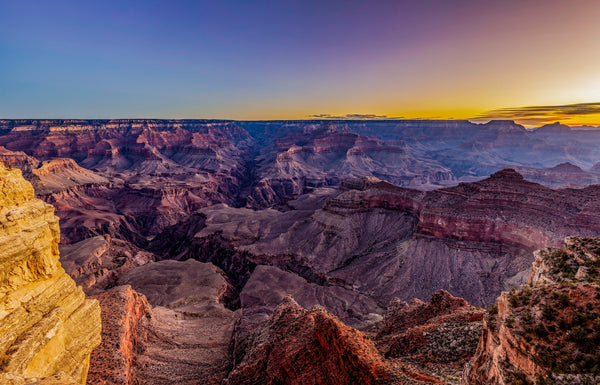 Canyon formations at first light in the American Southwest