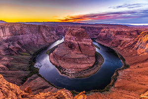 Sunset over Horseshoe Bend in Arizona
