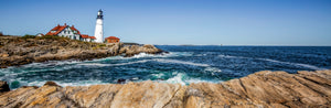 The Portland Head Light above Maine's rocky coast